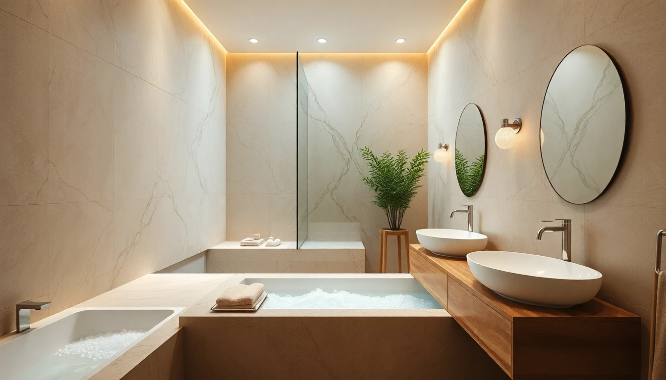 Spa-like master bathroom
