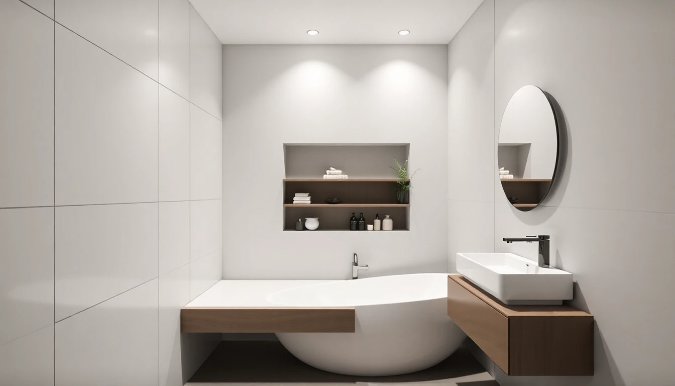 Modern minimalist bathroom