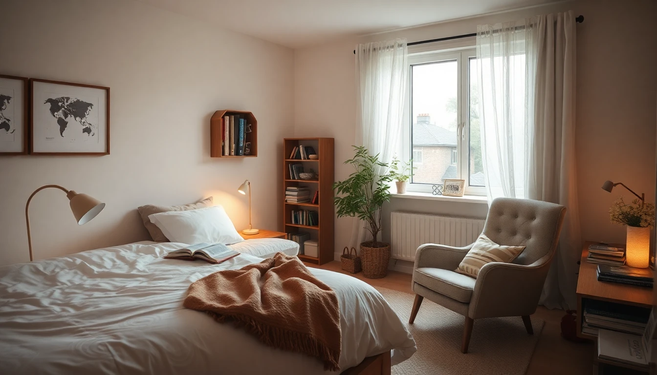 Cozy reading nook bedroom