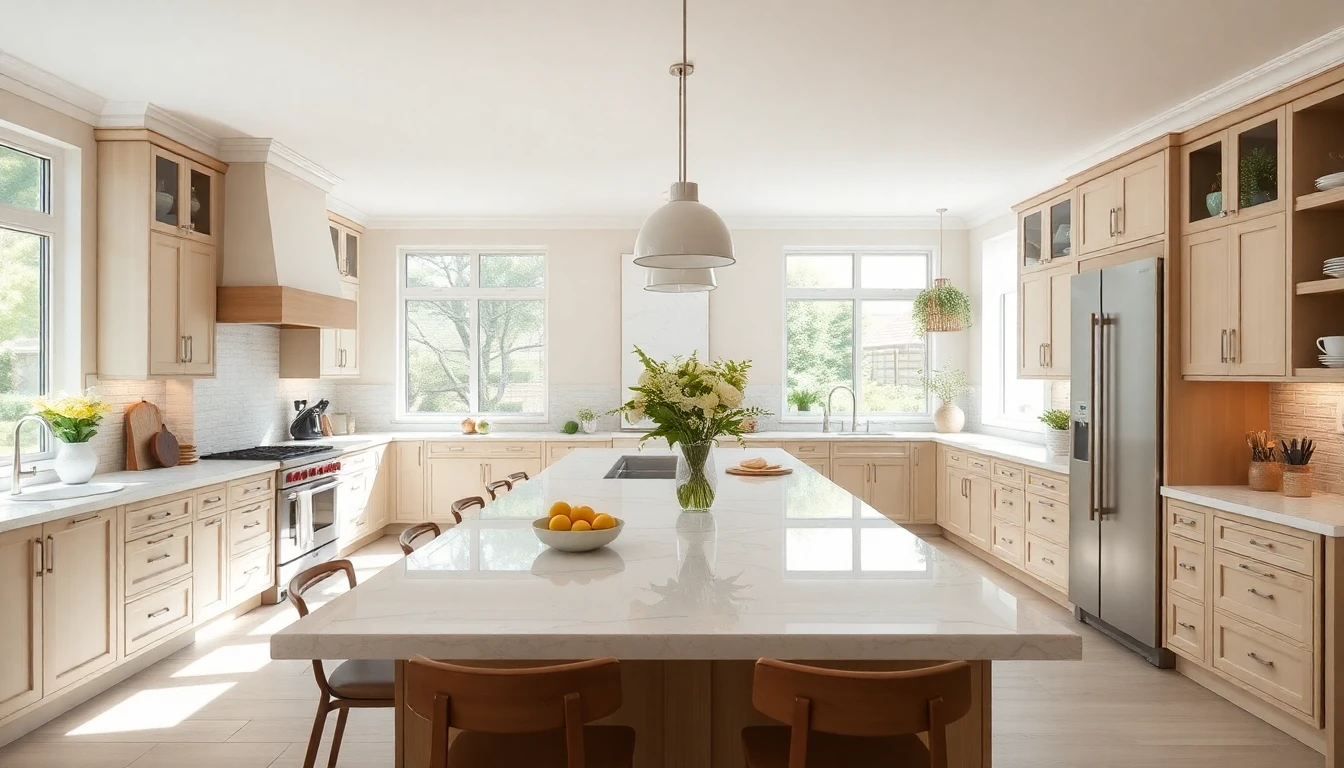 Kitchen island with seating
